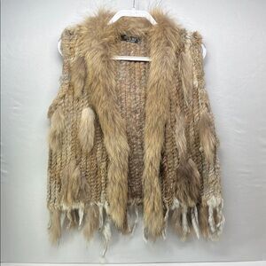 Elegant‎ Beige Fur Vest for Women